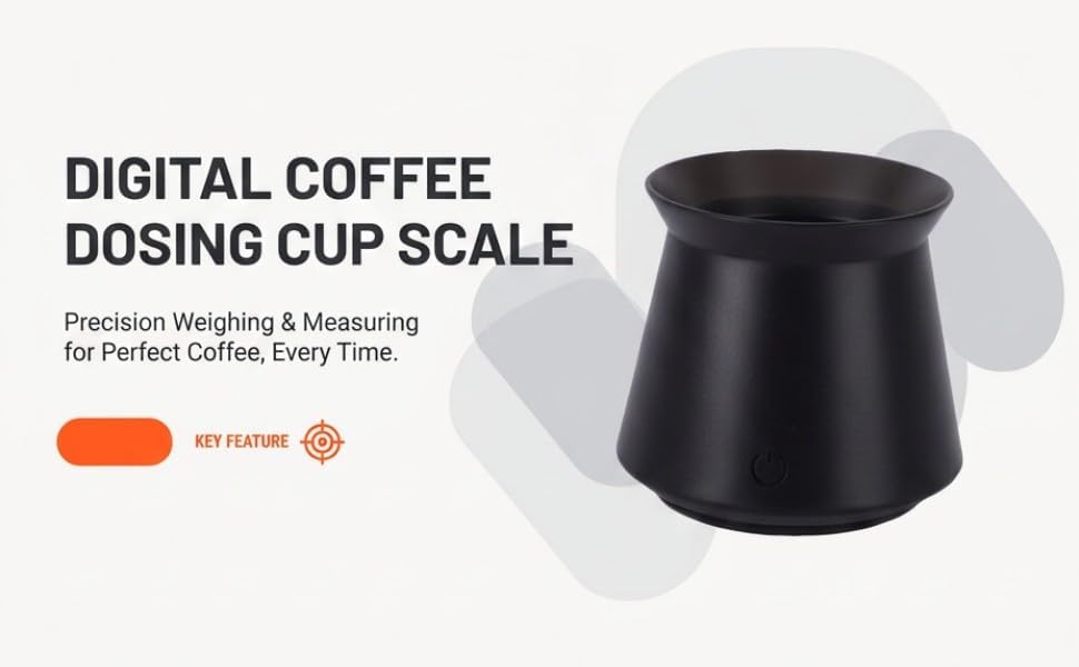 Asixxsix Digital Coffee Bean Dosing Cup with Scale - Image 2