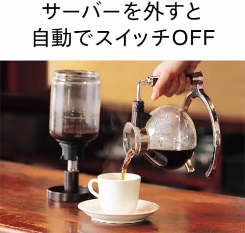 TWINBIRD siphon coffee maker CM-D854BR (Brown) - Image 5