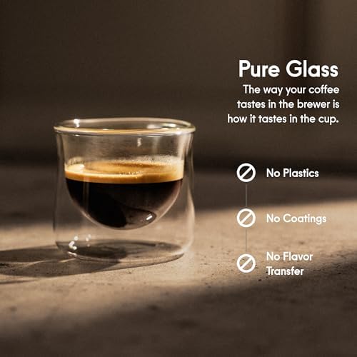 FLUR Espresso Glasses (Set of 2) Perfect for Espresso, Macchiatos & Small Espresso Drinks – Double-Walled Borosilicate Glass – Handmade, Lightweight & Durable – 3oz (Smoke) - Image 3