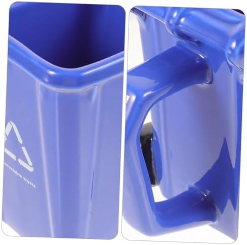 Trash Can Cup Espresso Glass Stoneware Coffee Mugs Beverage Mugs Drinking Funny Mug Funny Coffee Cup Funny Shot Glasses Porcelain Tea Cup Ceramic Office Concentrate Gift Cup-Blue||12.5X12.5X12.5CM - Image 6