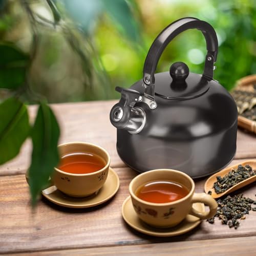 3l Stainless Steel Whistling Tea Kettle with Black Handle - Image 6