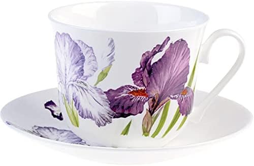 Roy Kirkham ER2813 Breakfast Cup/Saucer - Iris Set of 2 by Roy+Kirkham