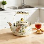 Floral Tea Kettle Vintage Enamel Teapot for Stovetop Boehmian 2.5L Tea Kettle Home Decor Teapot for Hot Water/Coffee Tea, Gift for Housewarming Christmas New Year - Image 6