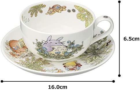 Noritake T97285A/4660-1 My Neighbor Totoro Milk Tea Cup & Saucer, 11.8 fl oz (325 cc), Large Dog Fuguri, Microwave Safe, 1 Guest, Bone China - Image 6