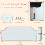 Under Desk Heater, Electric Foot Warmer for Office & Home, Quiet Portable Feet Warmer with Heated Floor Mat, Foot heater with Thermostat and Timer Indoor Use for Foot Leg Grey Cylindrical UEMUSI - Image 5