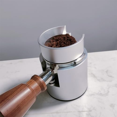 58mm Dosing Funnel, Dosing Funnel Puck Screen Espressos Dosing Funnel Coffee Dosing Rings Compatible with 58mm Portafilter for Home Bar(Silver) - Image 2