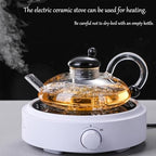 Sereno Filtration Teapot Set, Innovessa Tea Pot, 20oz Sereno Filtration Glass Teapot Set with Infusers for Loose Tea(White-a) - Image 5
