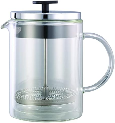 Service Ideas Double Wall Coffee French Press, Glass, 20oz, Glass by ServiceIdeas