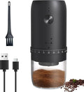 Portable Electric Burr Coffee Grinder with 40 Adjustable Settings & 35g Capacity, 1800mAh Rechargeable Coffee Bean Grinder with Conical Ceramic Burr, for Travel (BLACK-1) by LOTTEDS