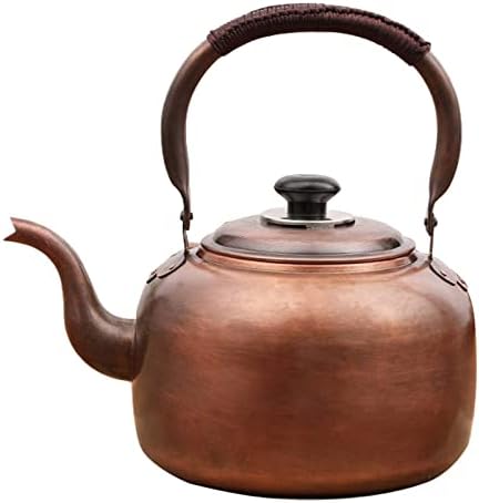 Whistling Kettle Teapot,Premium Copper Tea Kettle for Stove Top,Rustic Tea Pot with Ergonomic Handle,Work for All Stovetops by Unknown