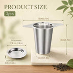 Tea Strainer for Loose Tea Coffee Herbal, Filter Fine Mesh - Image 2