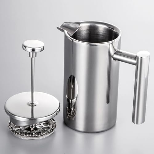 OMANA Cafetiere 350ml/800ml/1000ml Stainless Steel French Press Coffee Maker - Double Walled Insulated Coffee Maker Pot for Home and Office (800ml), FCP01 - Image 6