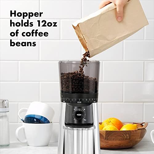 OXO Brew Conical Burr Coffee Grinder, Silver & Steel POP Container Short Rectangle- 1.7 Qt for Brown Sugar, Dried Beans and More,Grey - Image 4