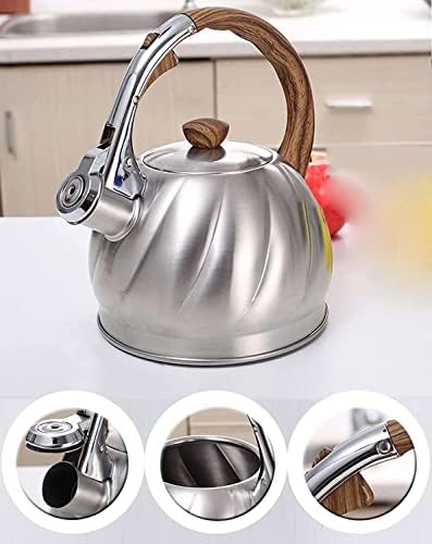 Stovetop Kettle 2L Whistling Kettle Stainless Steel Tea Teapot for Gas Stove Induction Cooker Camping Stovetop Kettles for Stove - Image 6