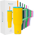 Elemental Spill Proof 40oz Insulated Tumbler with Handle & Straw Travel Mug by Elemental
