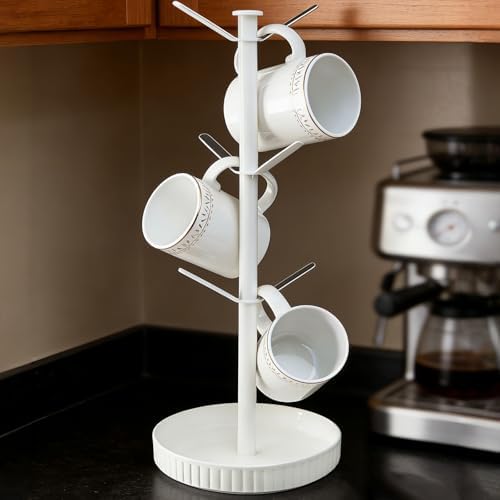 VROOMIUM Ceramic Coffee Mug Holder,Extra-Large and Stable, Fits 20oz, White by VROOMIUM-BETTERDESIGN