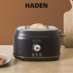 Haden Dorset 2 Slice Wide Slot Stainless Steel Bread Toaster, Black/Pewter - Image 7
