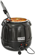 KoolMore Commercial Soup Kettle Warmer with Hinged Lid and Removable Pot Insert for Buffet, Restaurant, Party, Event, and Catering, Large 2.5 Gallon, Electric [Black] (SK-BK-3G) by KoolMore