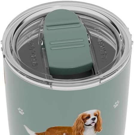 SERENGETI King Charles Cavalier 20 Oz. Stainless Steel, Vacuum Insulated Tumbler with Spill Proof Lid - 3D Print - Insulated Travel mug for Hot or Cold Drinks (King Charles Cavalier Tumbler) - Image 3