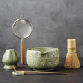 Matcha Whisk Set, Ceramic Matcha Set, 6 Pcs Matcha Kit Includes Matcha Bowl, Matcha Whisk with Holder, Bamboo Scoop, Scoop Rest, Sifter, Ceremonial Matcha Tea Set, Perfect Gifts, Green by Unknown