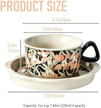 Beautifully Floral Tea Cup and Saucer Set - Image 2