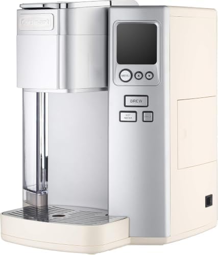 Cuisinart Coffee Maker, Single Serve 72-Ounce Reservoir Coffee Machine, Programmable Brewing & Hot Water Dispenser, Stainless Steel, Cream - Image 6