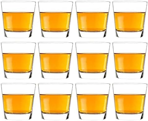 Vikko Shot Glasses, 3.5 Ounce Shot Glass, Set of 12 Small Liquor and Spirit Glasses, Durable Tequila, Alcohol and Espresso Shots, 12 Piece Large Shooter Glass Set (Traditional) by Vikko