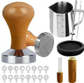 22 PCS Coffee Espresso Tamper Set, 51mm Espresso Accessories with Espresso Tamper, WDT Tool, Coffee Stirrer, Frothing Pitcher, Latte Art Pen, Tamper Mat, Coffee Stencils for Espresso Machine by Yeelan