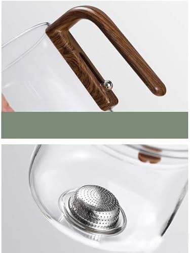 Tea Pot, New Magic Tea Pot with Strainer, Water Separation Glass Teapot with Infuser (600ml 20.3oz) - Image 5