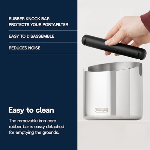 De'Longhi Large Easy Clean Knock Box, Stainless Steel - Image 4