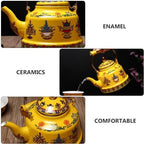 Enamel Whistle Tea Kettle Whistling Teapot Induction Suitable for Home Kitchen Cookers Electric Stovetops-4.2L/125(4.2L) - Image 6