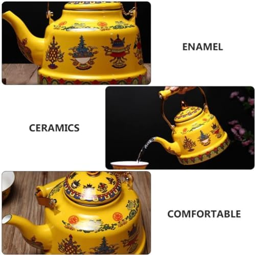 Enamel Whistle Tea Kettle Whistling Teapot Induction Suitable for Home Kitchen Cookers Electric Stovetops-4.2L/125(1.7L) - Image 6
