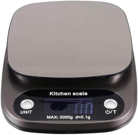 Rechargeable Kitchen Scale with 3kg Capacity and 0.1g Precision by Toyvian
