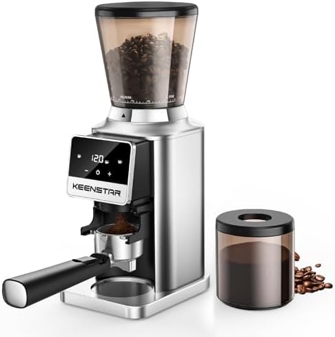 Conical Burr Coffee Grinder, Coffee Bean Grinder with Touch Screen 34 Grind by KEENSTAR