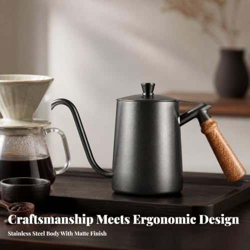 Pour-over Coffee Kettle Stream Direction Control Stainless Steel Gooseneck Pour-over Coffee Kettle Rust Resistant for Office Counters - Image 4
