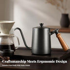 Pour-over Coffee Kettle Stream Direction Control Stainless Steel Gooseneck Pour-over Coffee Kettle Anti for Office Counters, Minimalist Kitchens - Image 2