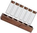 Coffee Bean Storage Tubes with Wooden Stand, 6 Glass Jars by HOMOBABE
