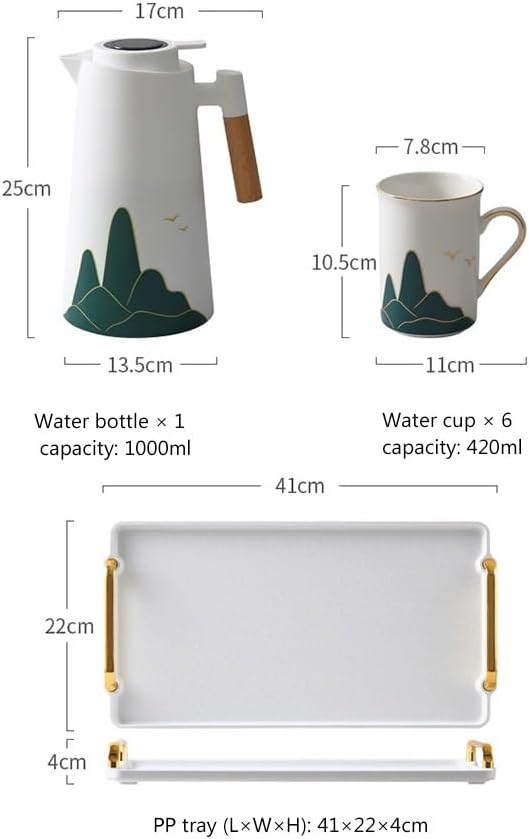 Water Pitcher Ceramic Water Cup Complete Set Combination Cup Kettle Set Cold Water Cup Household Tea Set Water Jug - Image 2