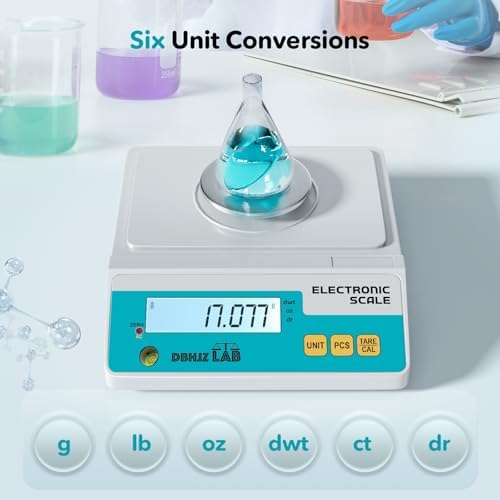 Lab Scale 500g, 0.001g High Precision Electronic Analytical Balance g/lb/oz/dw/ct/dr Laboratory Scientific Scale with Calibration Weight Dual Power Supply Jewelry Scale - Image 3