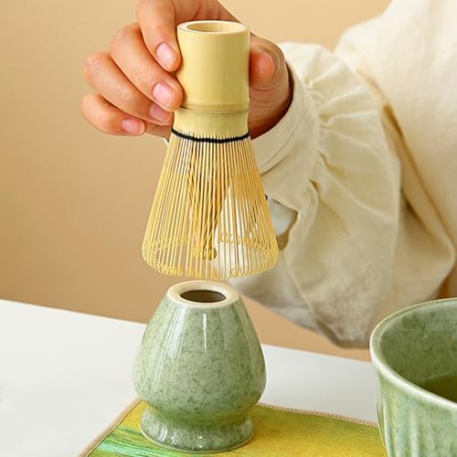8-Piece Matcha Set - Complete Japanese Matcha Whisk & Bowl Kit with Bamboo Whisk, Sifter, Scoop & Towel – Ideal Beginner Matcha Making Set for Traditional Ceremonial Grade Matcha Tea (Matcha Green) - Image 7