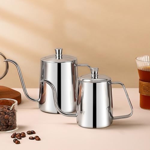 Pour Over Coffee Kettle,Long Narrow Spout,Coffee Carafe,Goose Neck Kettle,Stainless Steel Tea Kettle,Stovetop Portable Water Bottle 20 Oz - Image 4