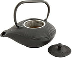 Restaurantware 34 oz Oval Black Cast Iron Teapot - Image 5