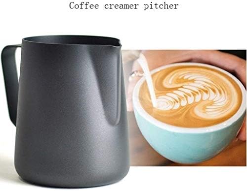 Milk Frothing Pitcher Coffee Milk Frother Cup Stainless Steel Creamer Pitcher, Cup Container For Serving Milk, Coffee Cream, Salad Dressing, Maple Syrup(350ML/11.83oz) - Image 2