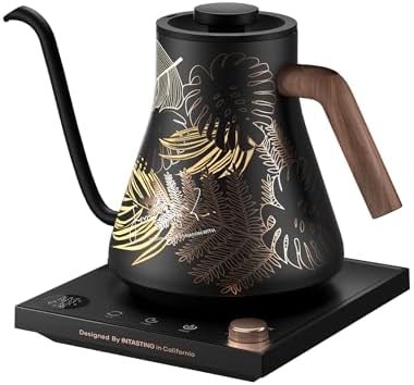 INTASTING Electric Kettles, Gooseneck Electric Kettle, ±1℉ Temperature Control, Stainless Steel Inner, Quick Heating, for Pour Over Coffee, Brew Tea, Boil Hot Water, 0.9L (Artisan) by Cocinare
