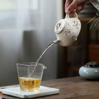 Tea Pots For Loose Tea Handmade Peony Teapot Tea Room Creative Purple Sand Pot Home Living Room Teapot Tea Set Tea Infuser Pot - Image 6