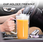AGH 4 Pack 40 oz Double Wall Vacuum Resuable Plastic Tumbler with Handle and Straw Lid, Watter Bottle Travel Mug Cup,Classic Acrylic Tumblers - Image 5