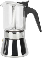 Jiawu Pot, Classic Stovetop Espresso Maker, Stainless Steel Italian and Cuban Greca Coffee Maker, Premium Crystal Glass Top Espresso Pot, Easy to Operate & Quick Cleanup (360ml) - Image 2