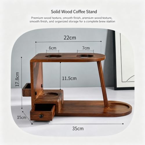 Coffee Organizer Stand, Pour Over Coffee Brewing Kit - Image 5