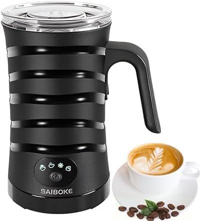 Electric Milk Frother, 4 in 1 Milk Steamer,11.8oz/350ml Automatic Warm and Cold Foam Maker for Coffee,Latte, Cappuccino, Macchiato, Hot Chocolate by Unknown