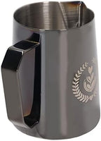 Milk Frother Cup,Frothing Jug Pitcher 600ml Food Grade Stainless Steel Milk Frother Cup Eagle Spout Milk Frothing Jug Silver For cappuccino kettle coffee pot latte coffee cup creamer cups(Black A) - Image 3